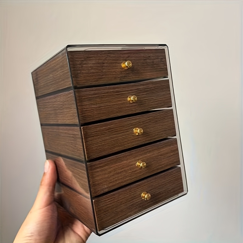 Body Jewelry Stores - Five-layer peachwood jewelry box，Peach wood body