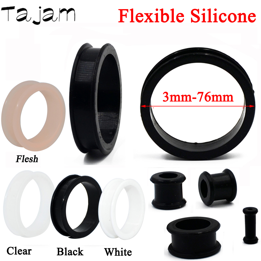 Body Jewelry Gauges - 1Pair 3mm-76mm Big Size Hollow Black