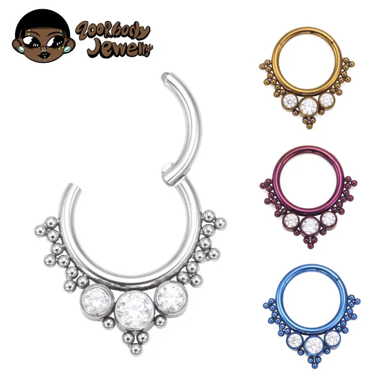 ASTM F136 Titanium Clicker Hig - Body Piercing Quality Jewelry 评论和价格