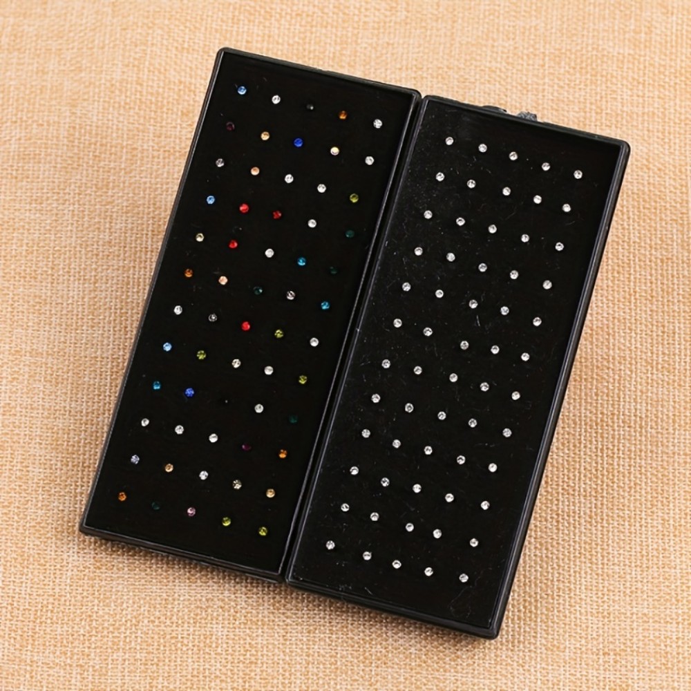 60pcs Nose Ring Set Stud Earri - Body Jewelry Stores 评论和价格