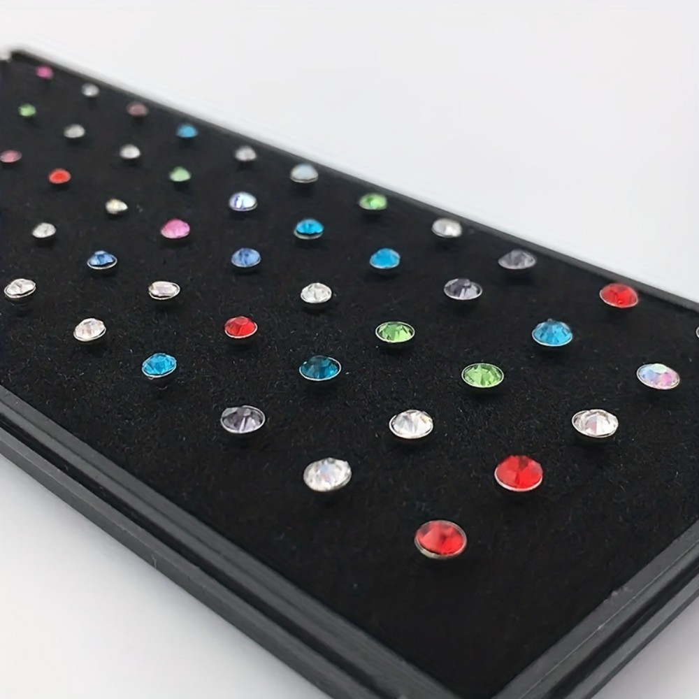 60pcs Nose Ring Set Stud Earri - Body Jewelry Stores 评论和价格