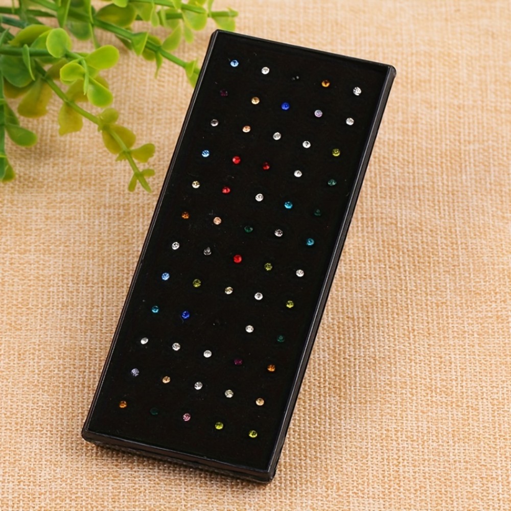 60pcs Nose Ring Set Stud Earri - Body Jewelry Stores 评论和价格