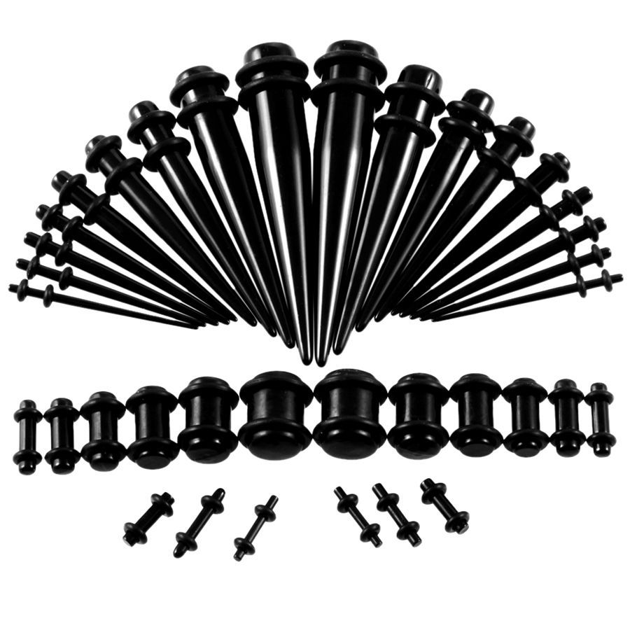 36pcs/lot Acrylic Ear Gauge Ta - Body Jewelry Gauges 评论和价格