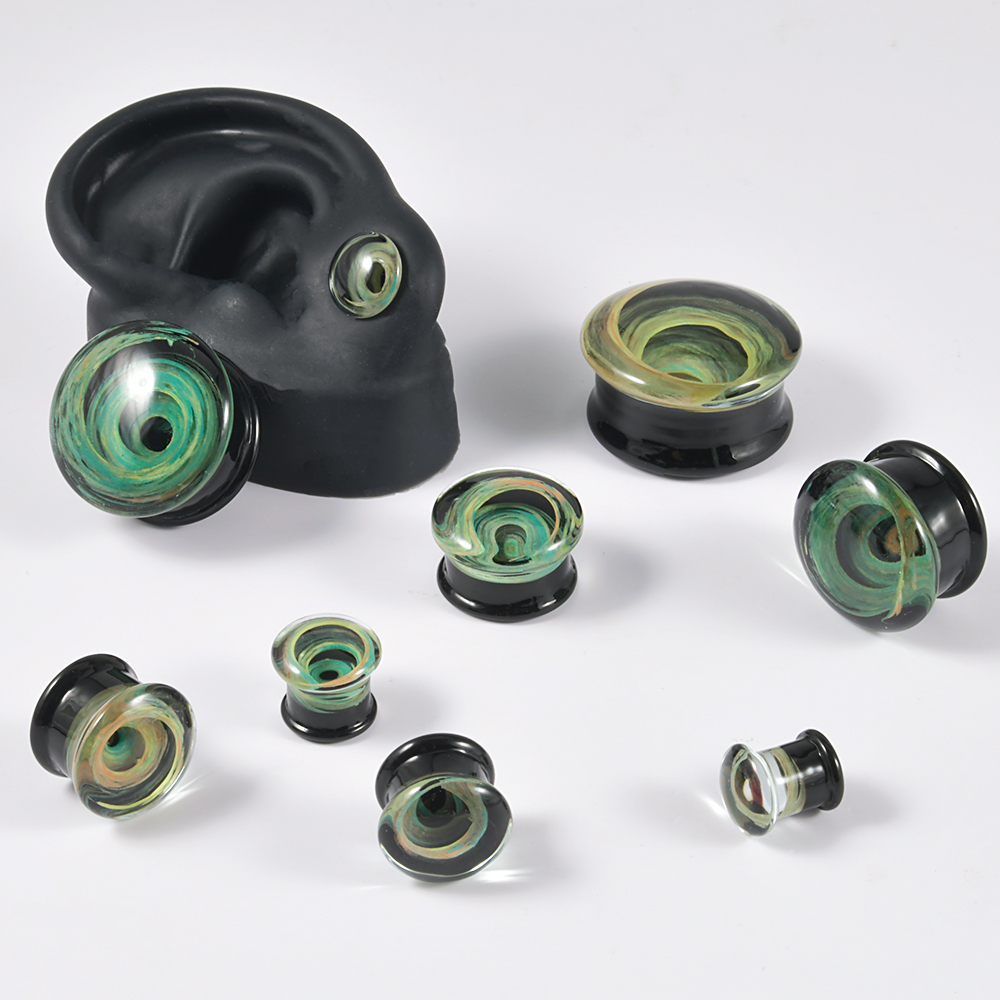 Pair Quality Glass Vortex Ear  - Body Jewelry Quality 评论和价格