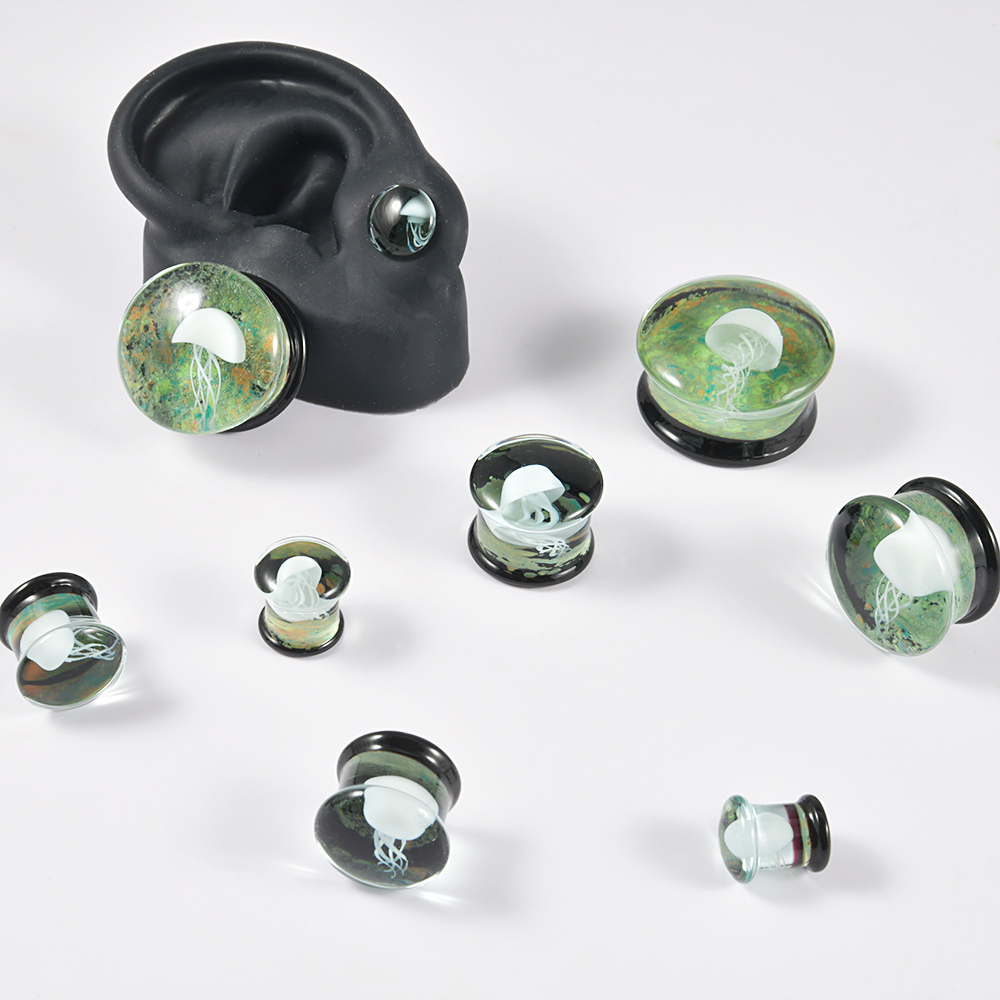 Pair Quality Glass Vortex Ear  - Body Jewelry Quality 评论和价格