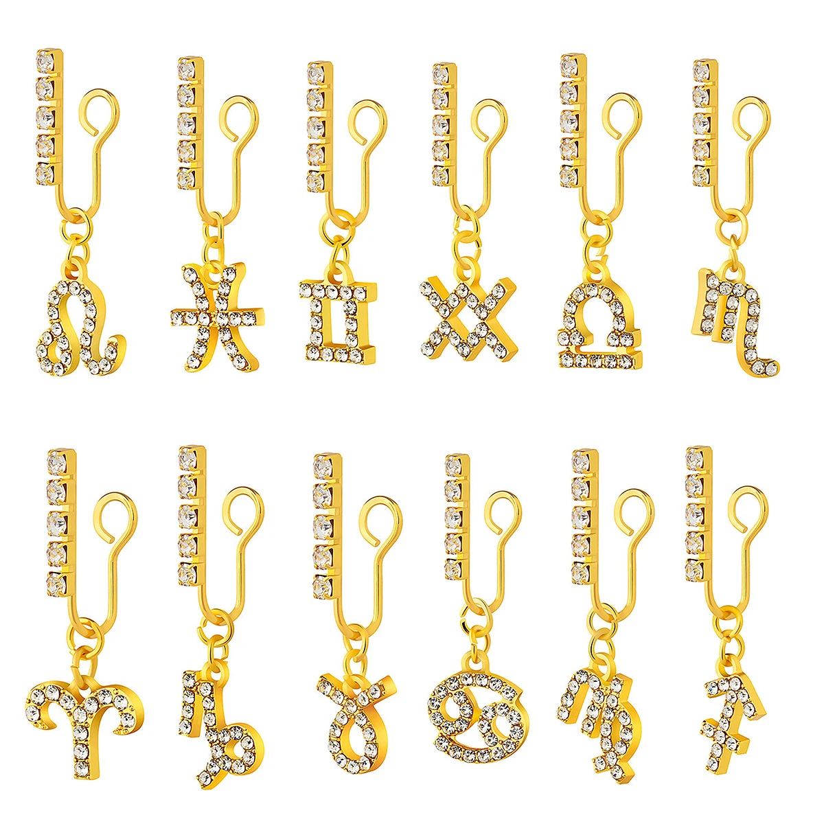 2 Pack Ear Clips Metal Zircon  - Body Jewelry Ear 评论和价格