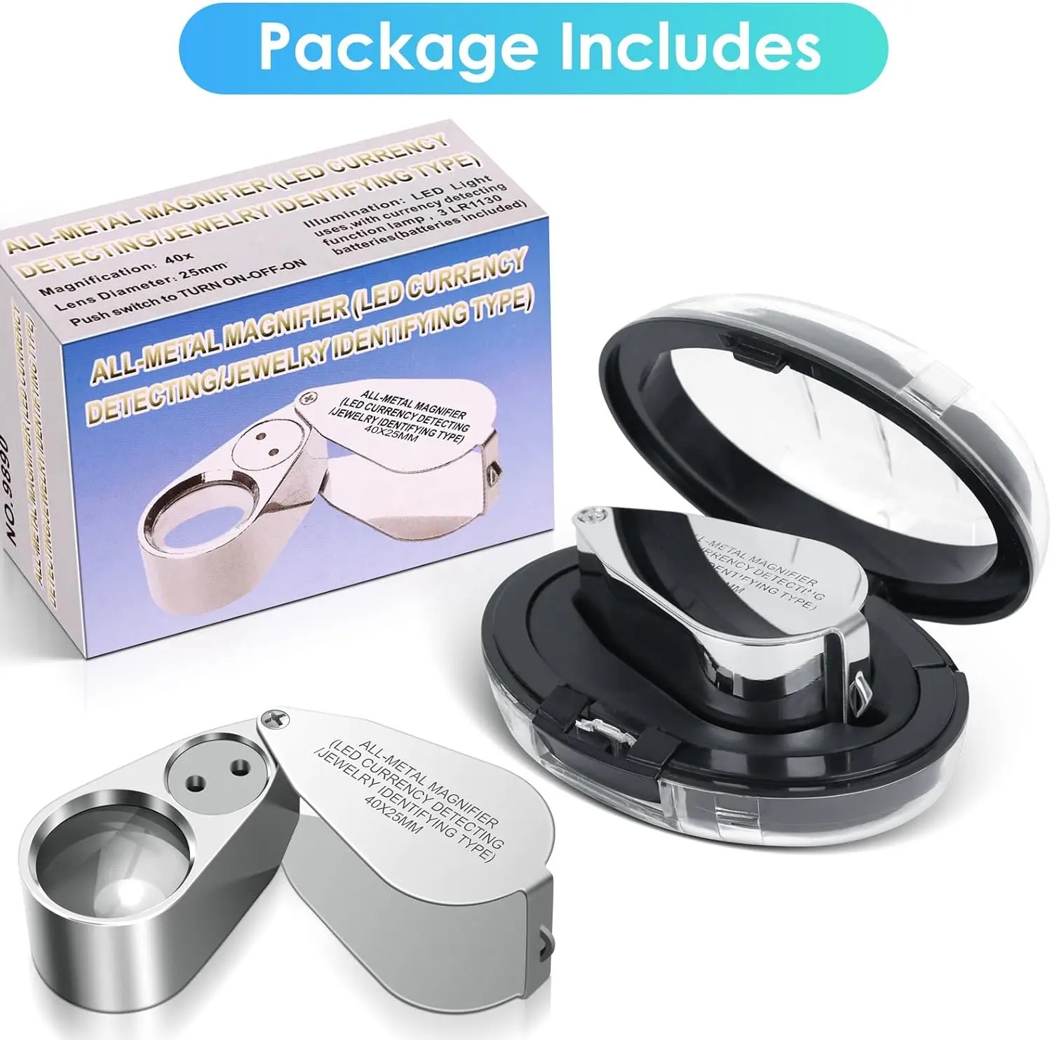 40X Illuminated Jeweler Loupe  - Body Jewelry Repair 评论和价格