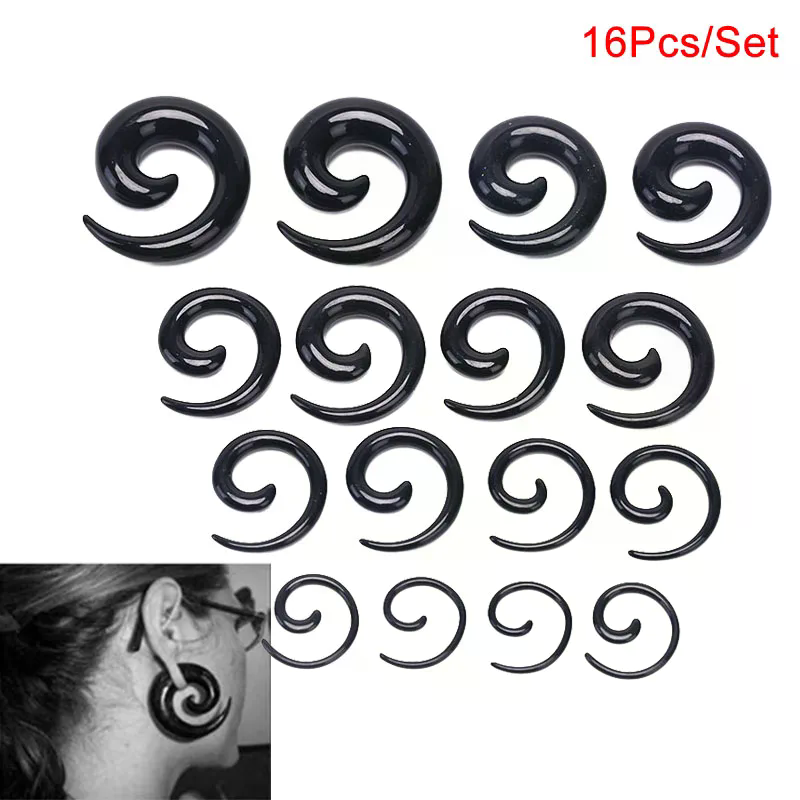 16PCS /set Spiral Taper Flesh  - Body Jewelry Quality 评论和价格