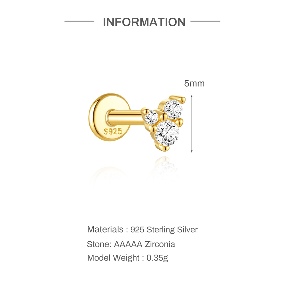 Aide  925 Sterling Silver Ear  - Body Jewelry Ear Piercing 评论和价格