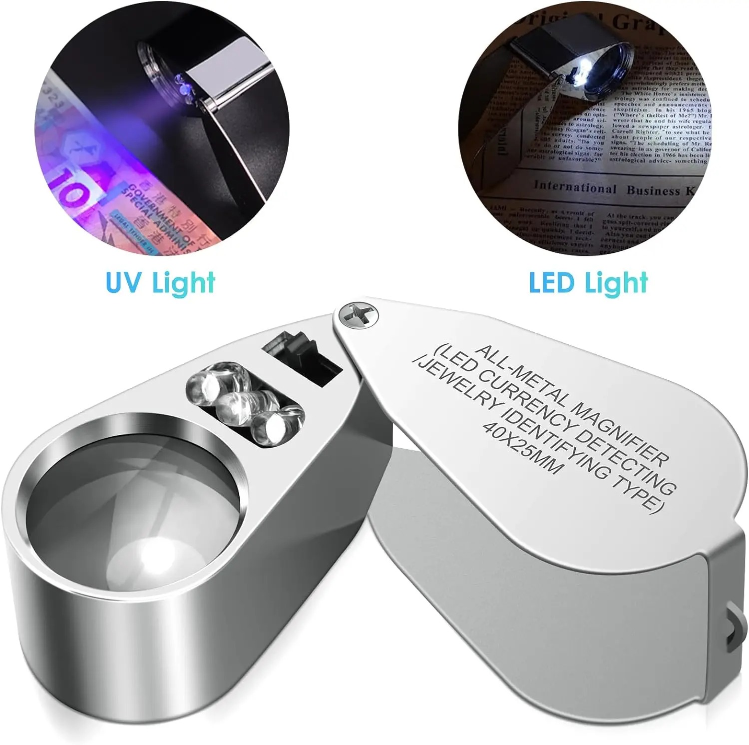 40X Illuminated Jeweler Loupe  - Body Jewelry Repair 评论和价格