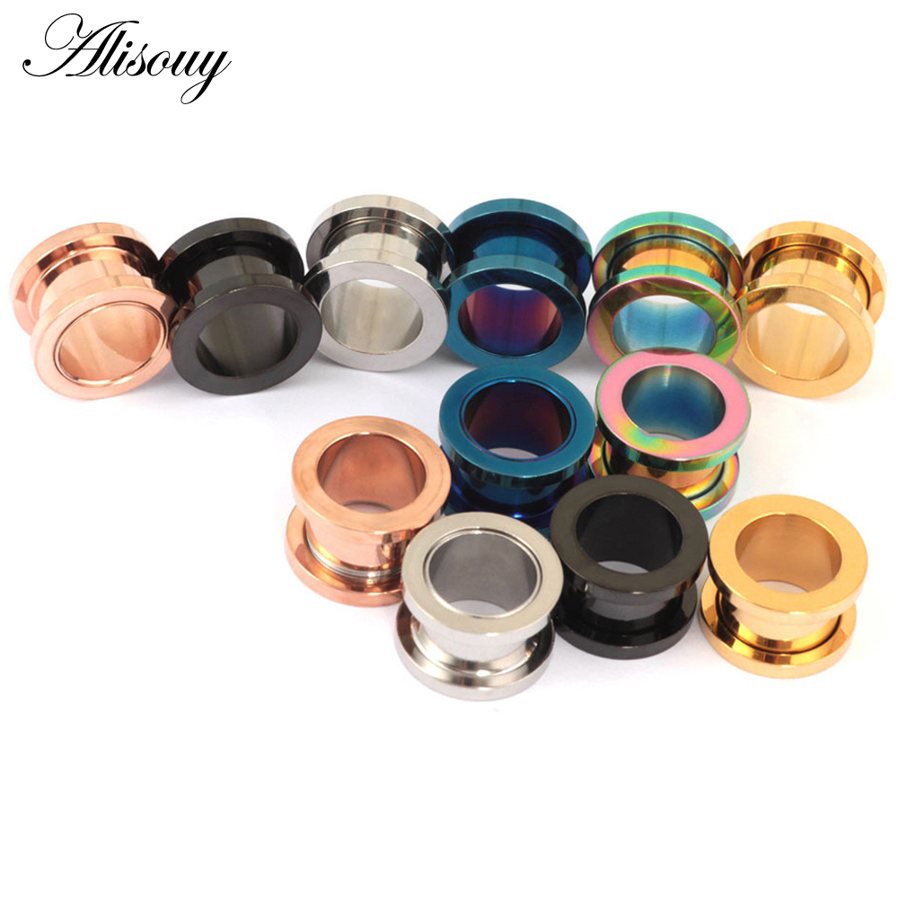 1pc 2mm-25mm Stainless Steel E - Body Jewelry Gauges 评论和价格