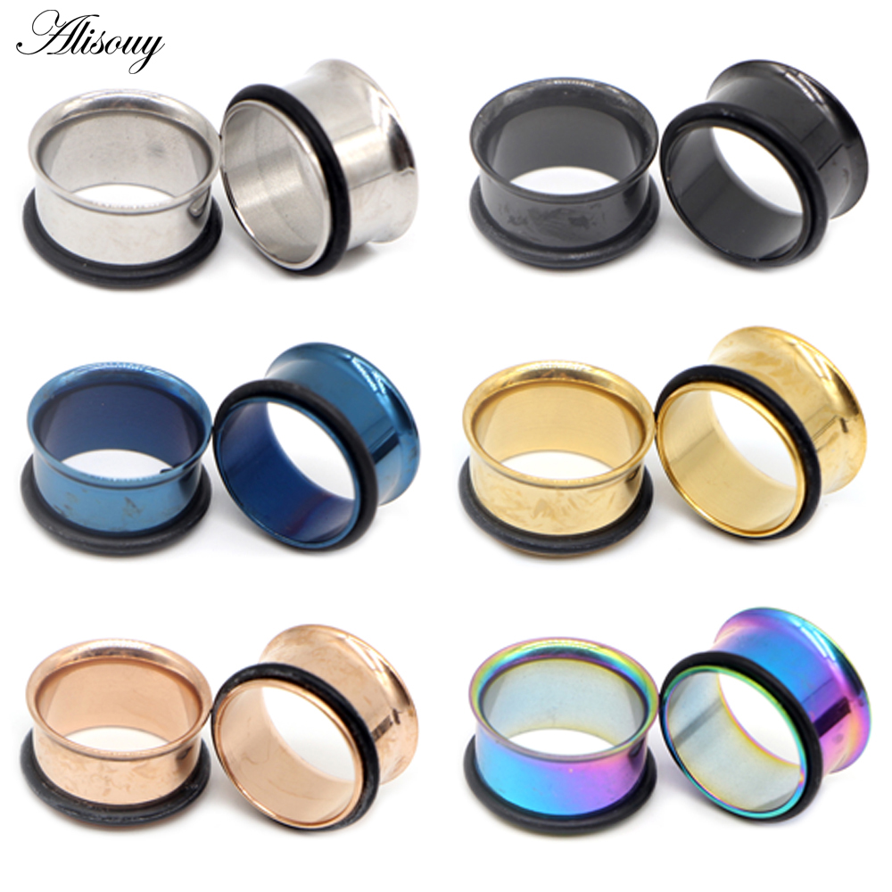 1pc 2mm-25mm Stainless Steel E - Body Jewelry Gauges 评论和价格