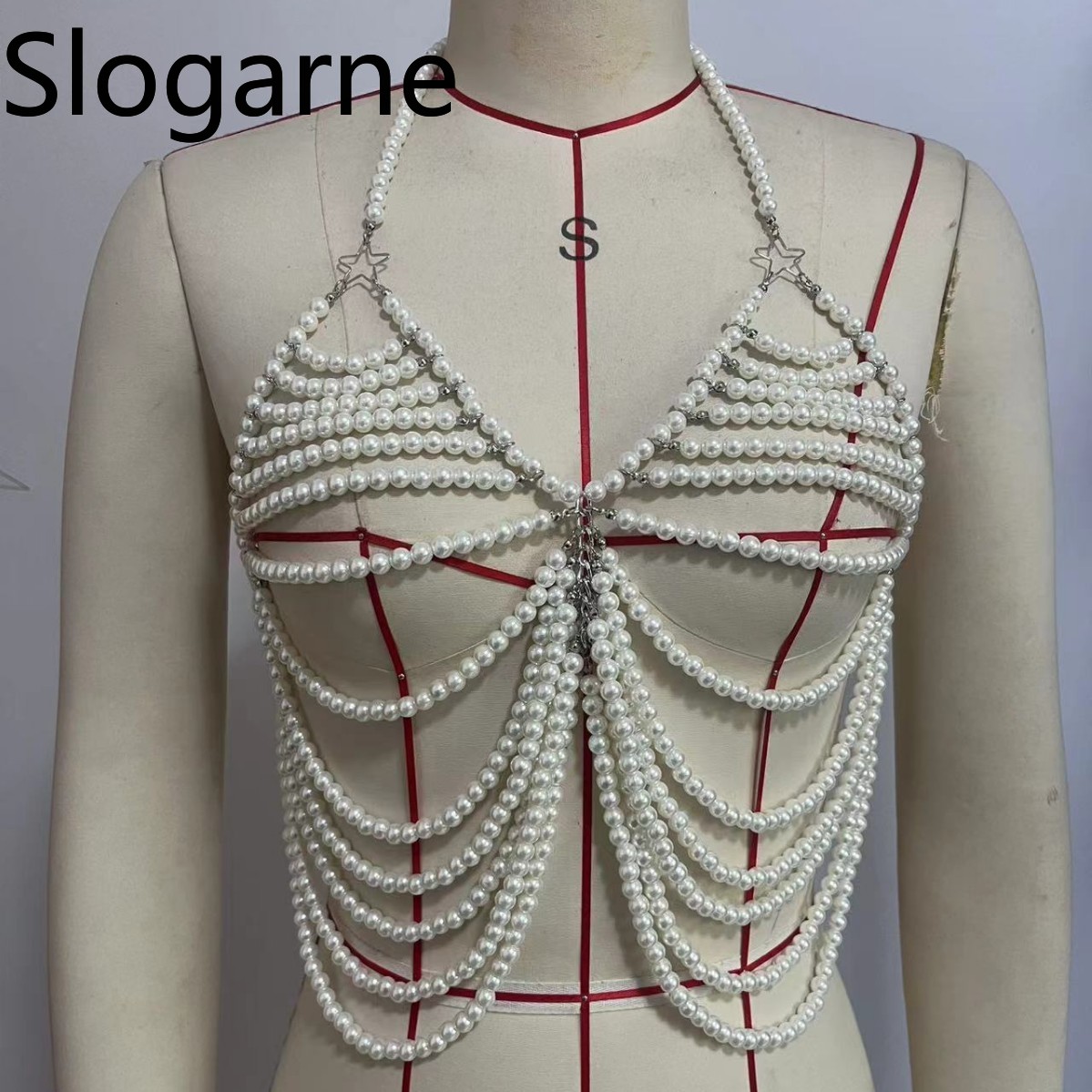 Women Sexy Pearl Body Chain Je - Body Jewelry Europe 评论和价格
