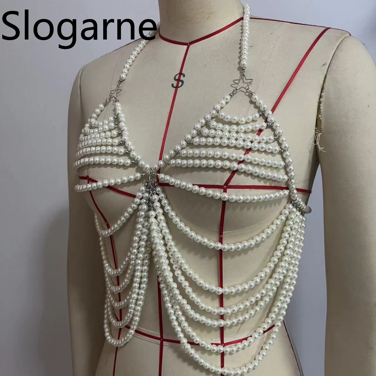 Women Sexy Pearl Body Chain Je - Body Jewelry Europe 评论和价格