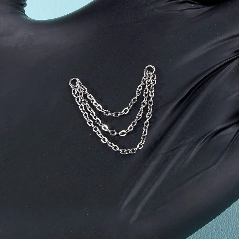 Fashion Titanium Nose Chain Do - Body Jewelry Ear 评论和价格