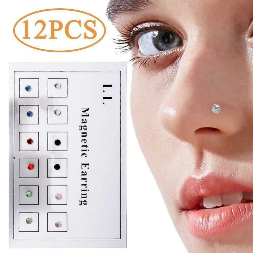 12PCS/Card Fake Cheater Non Pi - Body Jewelry Ear 评论和价格