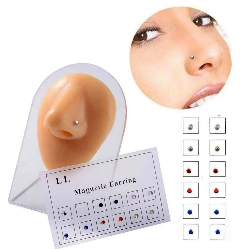 12PCS/Card Fake Cheater Non Pi - Body Jewelry Ear 评论和价格
