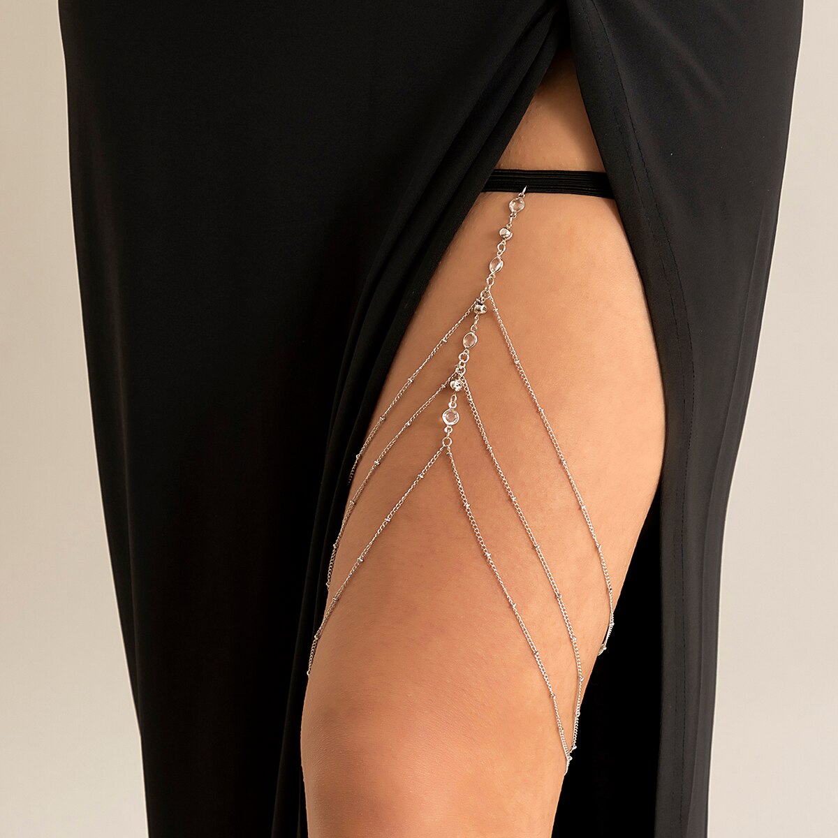 Boho Elastic Band Crystal Leg  - Body Jewelry For Sale 评论和价格
