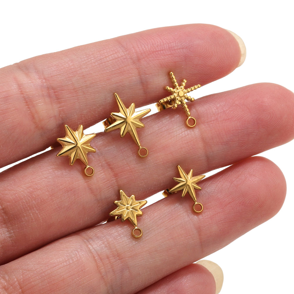 6pcs Stainless Steel Star Earr - Body Jewelry Ear 评论和价格