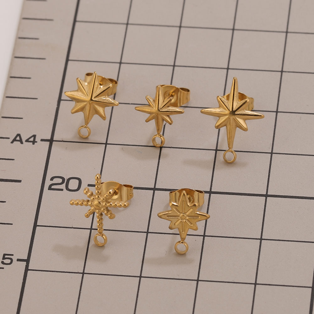 6pcs Stainless Steel Star Earr - Body Jewelry Ear 评论和价格