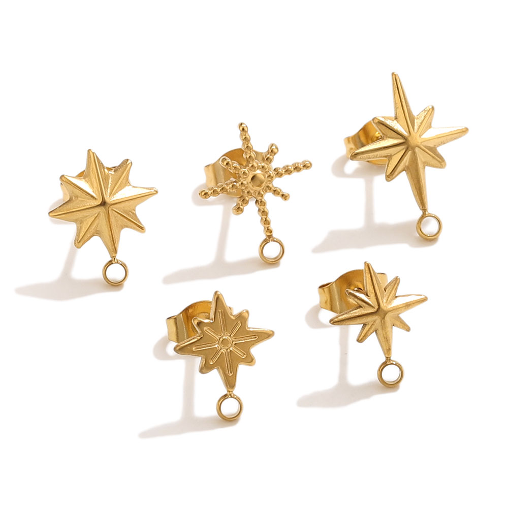 6pcs Stainless Steel Star Earr - Body Jewelry Ear 评论和价格