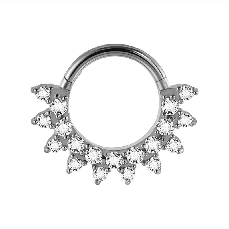 31BB Stylish Crystal Septum Ri - Body Jewelry Ear Piercing 评论和价格