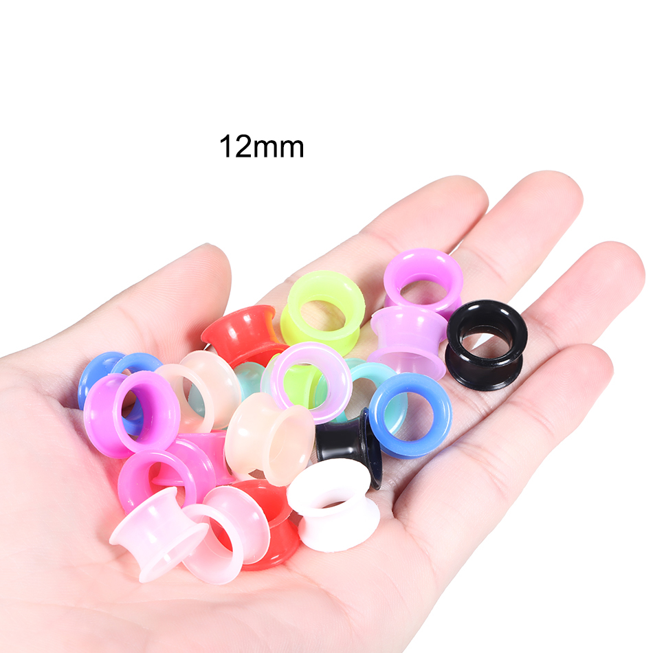 24Pcs Silicone High Double Fla - Body Jewelry Gauges 评论和价格