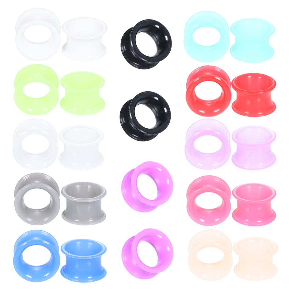 24Pcs Silicone High Double Fla - Body Jewelry Gauges 评论和价格