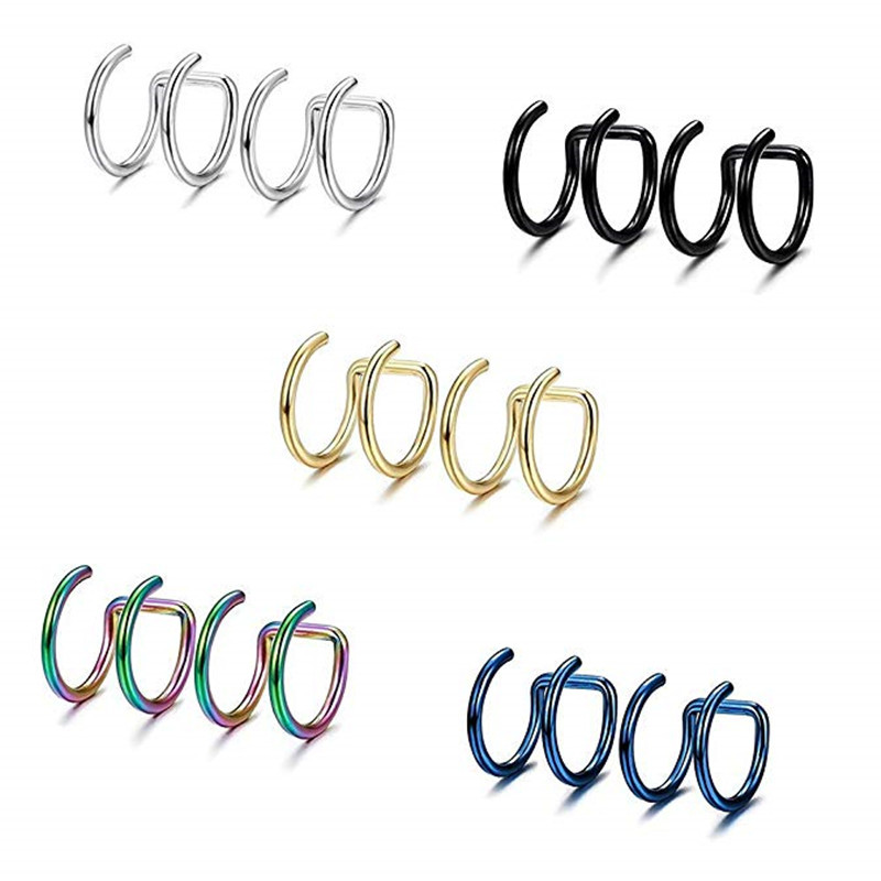 2Pcs 316L Stainless Steel Clip - Body Jewelry Ear 评论和价格