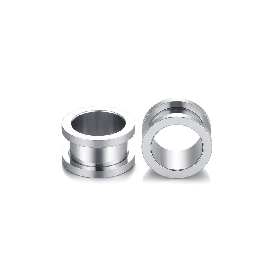 1Pair Stainless Steel Ear Plug - Body Jewelry Gauges 评论和价格