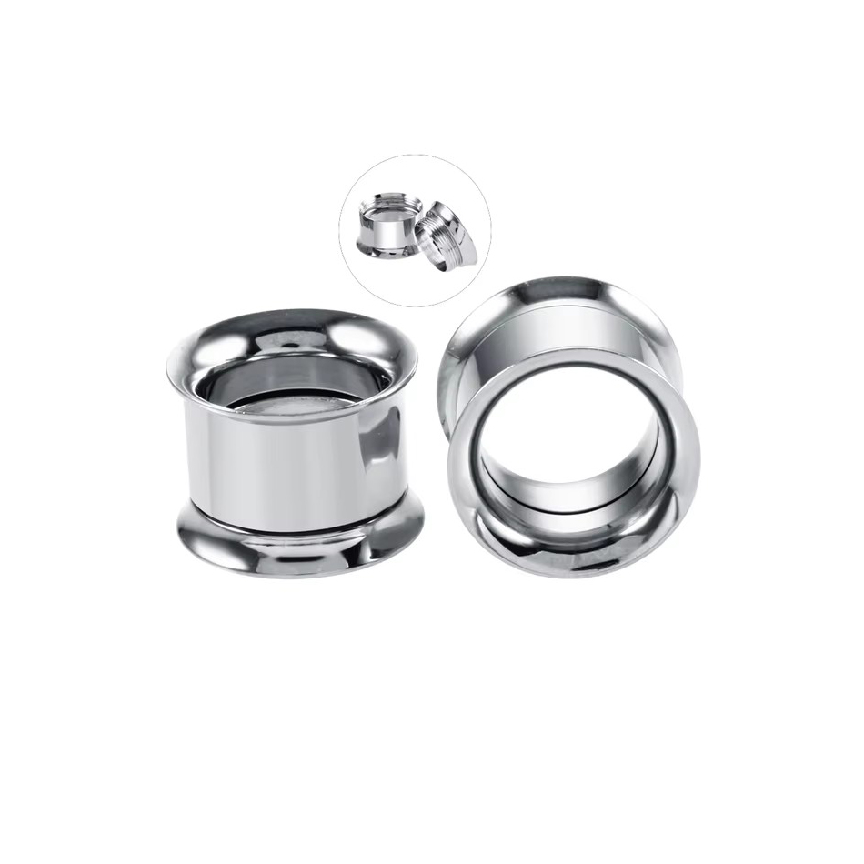 1Pair Stainless Steel Ear Plug - Body Jewelry Gauges 评论和价格