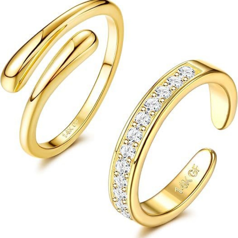 14K Gold-Plated Adjustable Zir - Body Jewelry Lot 评论和价格