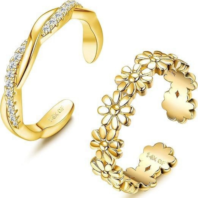14K Gold-Plated Adjustable Zir - Body Jewelry Lot 评论和价格