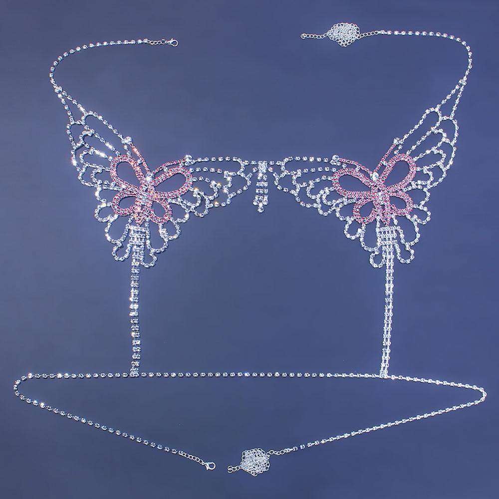Sexy Butterfly Rhinestone Chai - Body Jewelry Lot 评论和价格