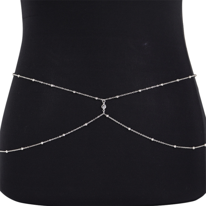 Clear Rhinestone Beaded Belly  - Body Jewelry For Sale 评论和价格