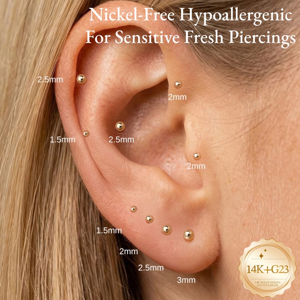 DIeSchein 14K Solid Gold Minim - Body Jewelry Ear 评论和价格