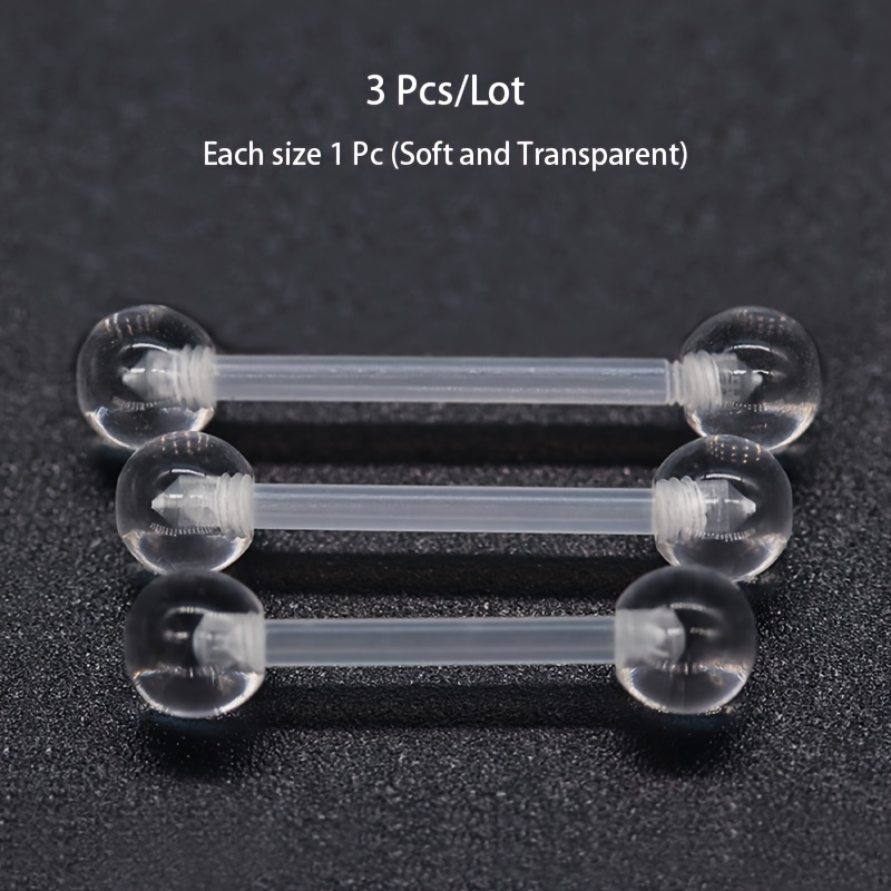 3pcs/Set (Each Size 1pc) Soft  - Body Jewelry Stores 评论和价格