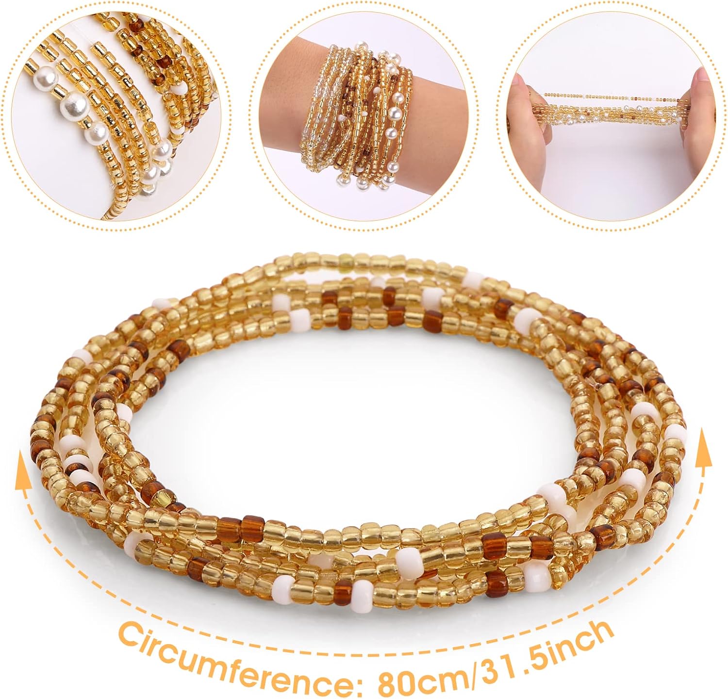 Waist Beads for Women Belly Be - Body Jewelry For Sale 评论和价格