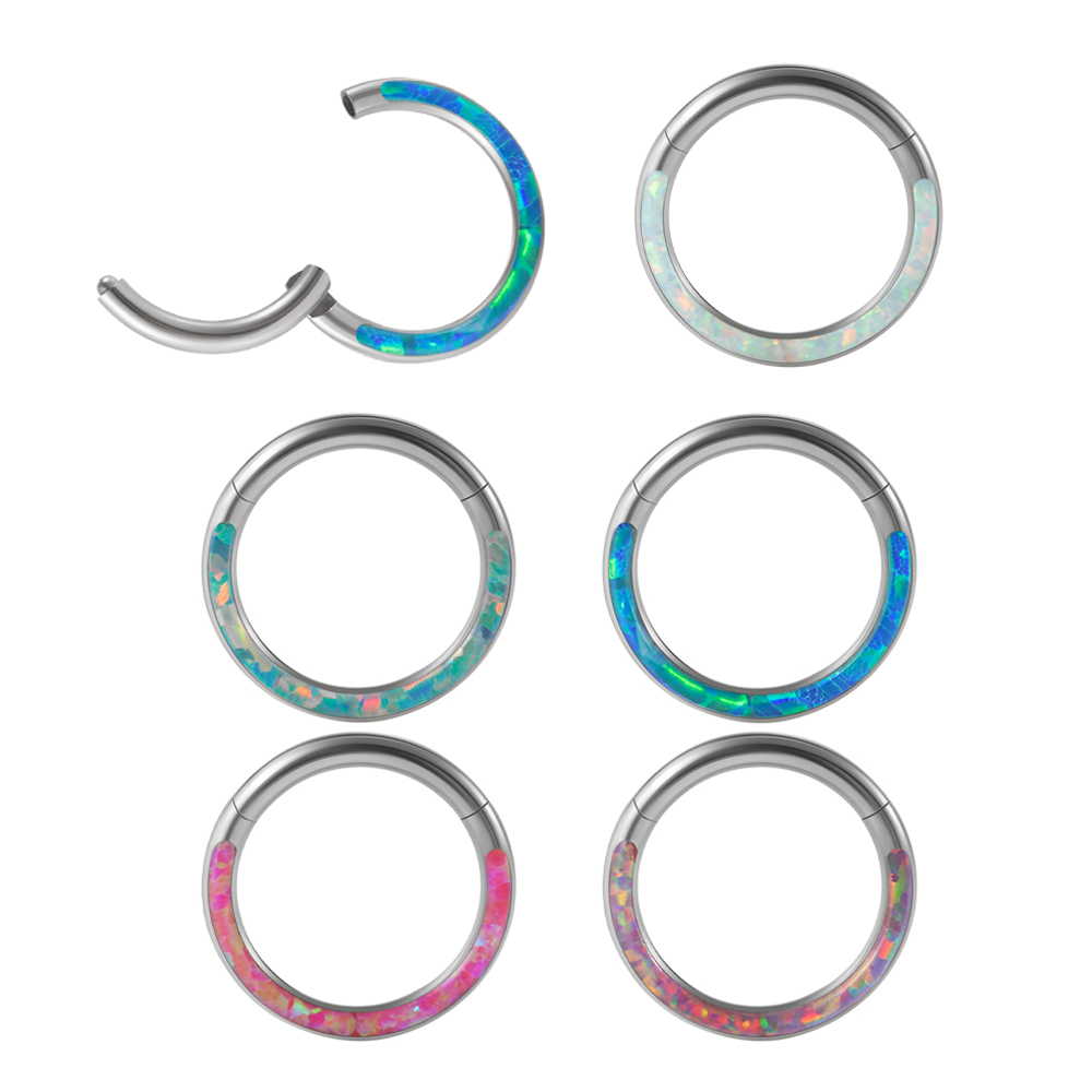 1PC Surgical Steel Opal Hinged - Body Jewelry Quality 评论和价格