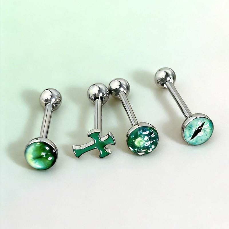 1Pc High-Quality Trendy Green  - Body Jewelry Quality 评论和价格