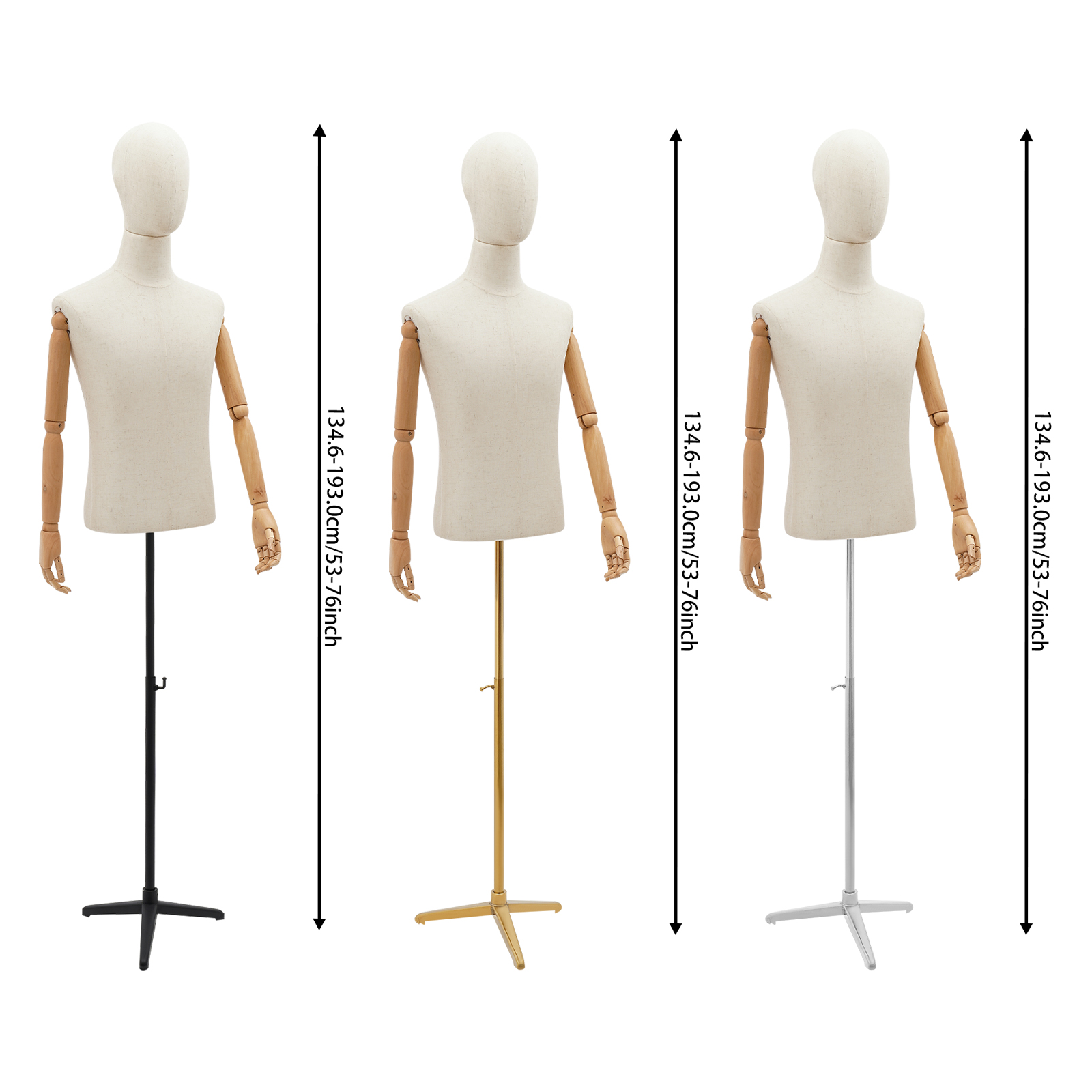 53-76in Adjustable Male Torso  - Body Jewelry Stores 评论和价格