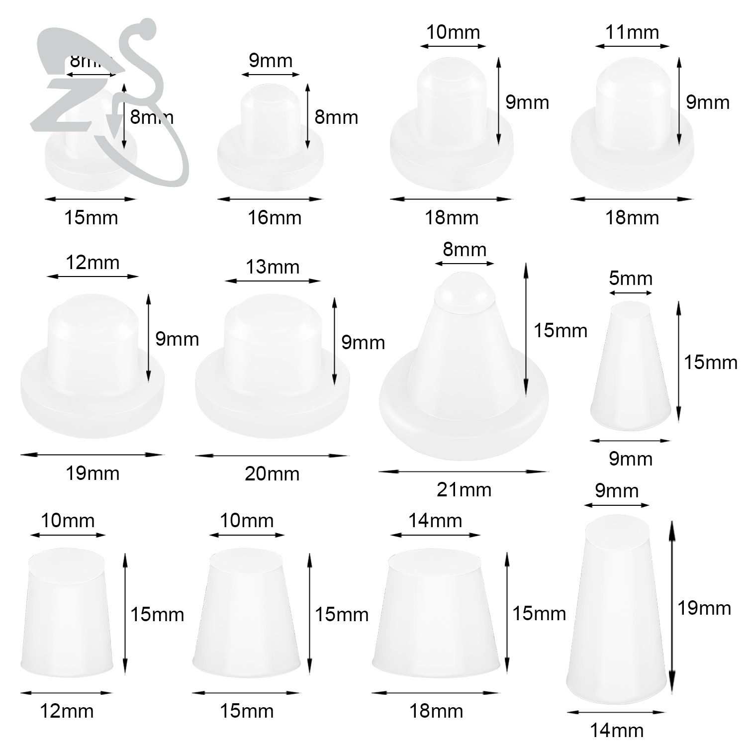 ZS 1PC Silicone Button Shaper  - Body Jewelry Repair 评论和价格