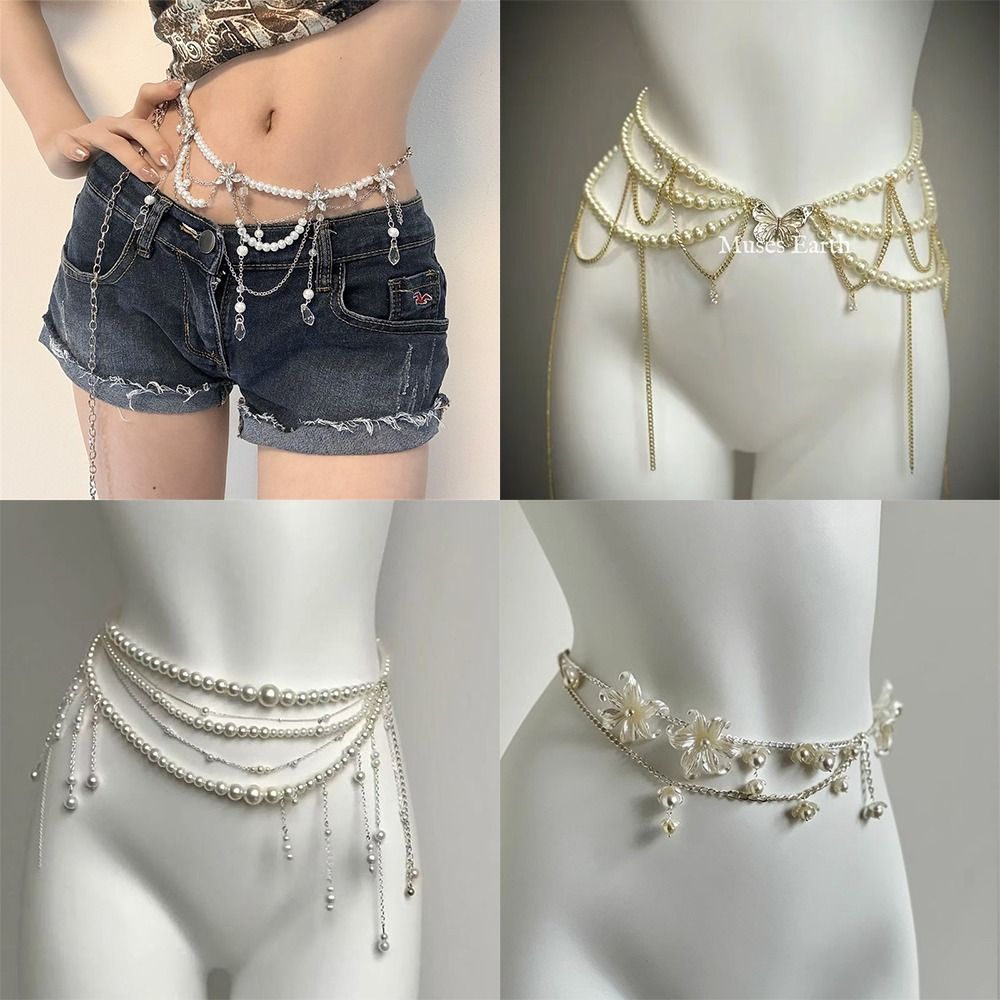 Fashion Elegant Pearl Waist Ch - Body Jewelry For Sale 评论和价格