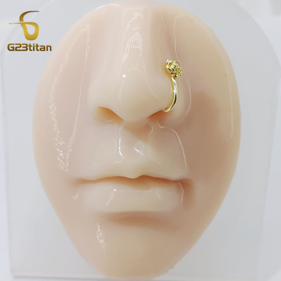 1pc Crystal Copper Rose Nose C - Body Jewelry Ear 评论和价格
