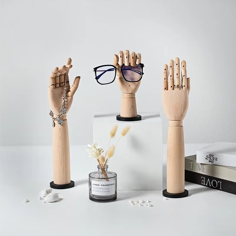 Solid Wood Hand Mannequin Rack - Body Jewelry Stores 评论和价格