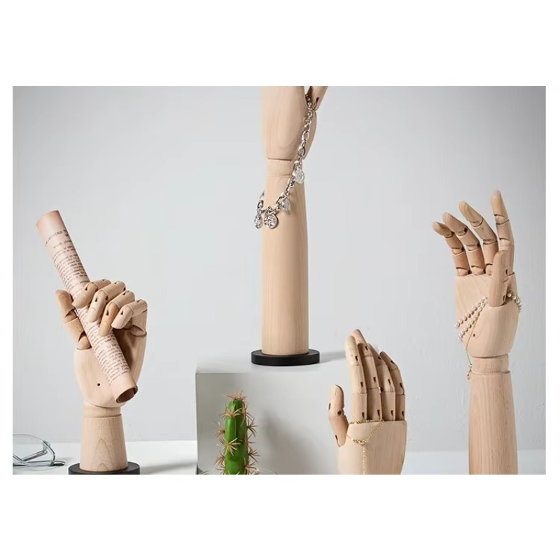 Solid Wood Hand Mannequin Rack - Body Jewelry Stores 评论和价格