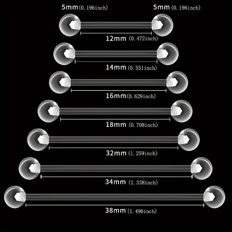 JKC Store 10pcs Acrylic Barbel - Body Jewelry Stores 评论和价格