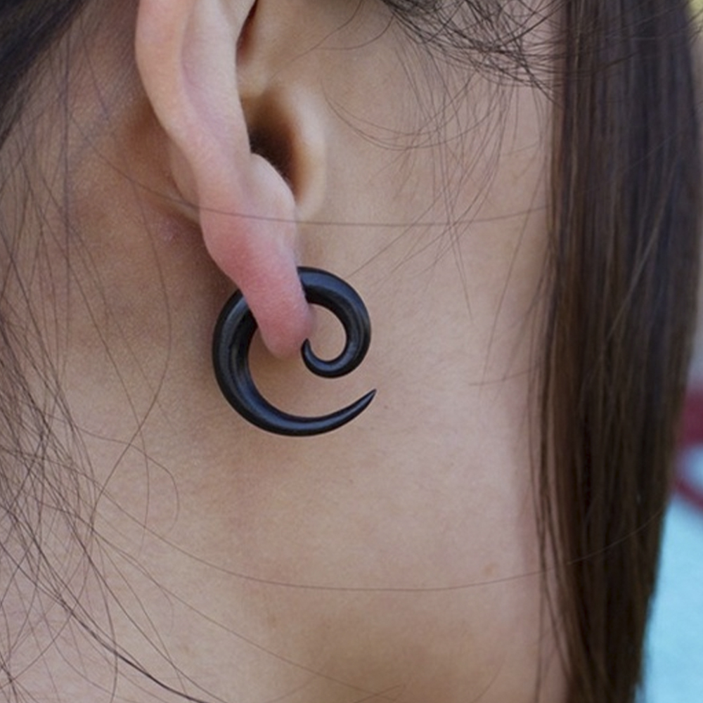 Pair-1PC Stainless Steel Black - Body Jewelry Gauges 评论和价格