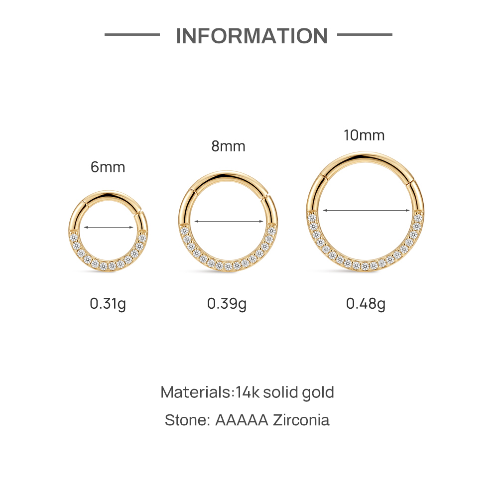 CANNER 1PC 14K Solid Gold 6/8/ - Body Jewelry Ear 评论和价格