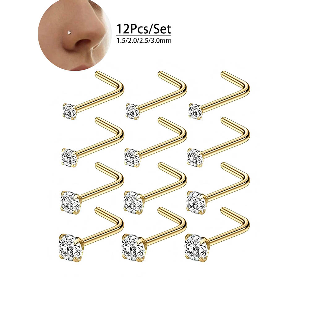12-Piece Full Set 316L Hypoall - Body Jewelry Lot 评论和价格